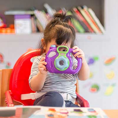 A child at play at Blooming Bees