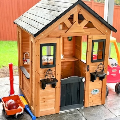 Sensory and outdoor play in the backyard