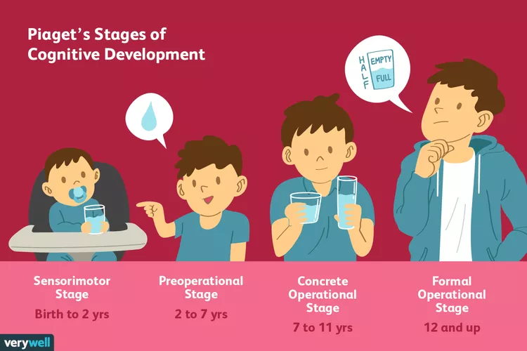 Illustration of Piaget's stages of cognitive development